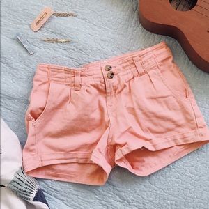 CORAL ORANGE  WASHED DENIM  SHORTS - *Unworn*